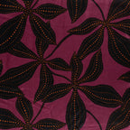 Viskose Satin Leaves - wine