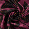 Viskose Satin Leaves - wine