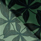 Viskose Satin Leaves - green