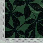 Viskose Satin Leaves - green