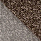 Baumwoll Feincord - Ornamente braun
