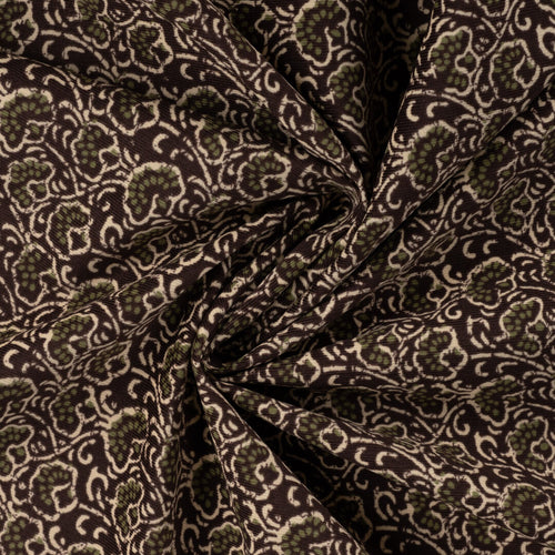 Baumwoll Feincord - Ornamente braun