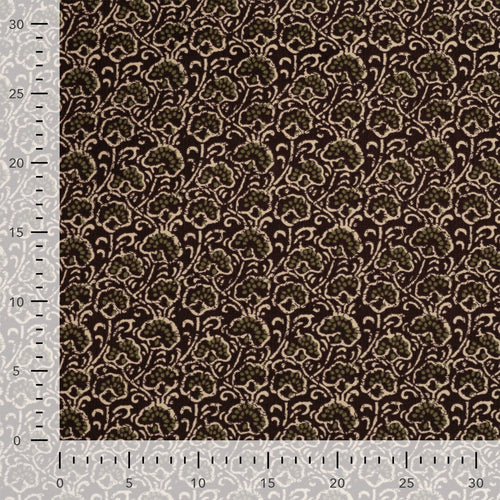 Baumwoll Feincord - Ornamente braun