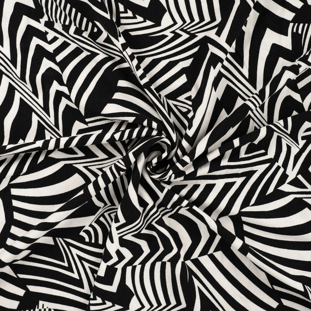 Viskosejersey Black&White - graphic *Videovorstellung*