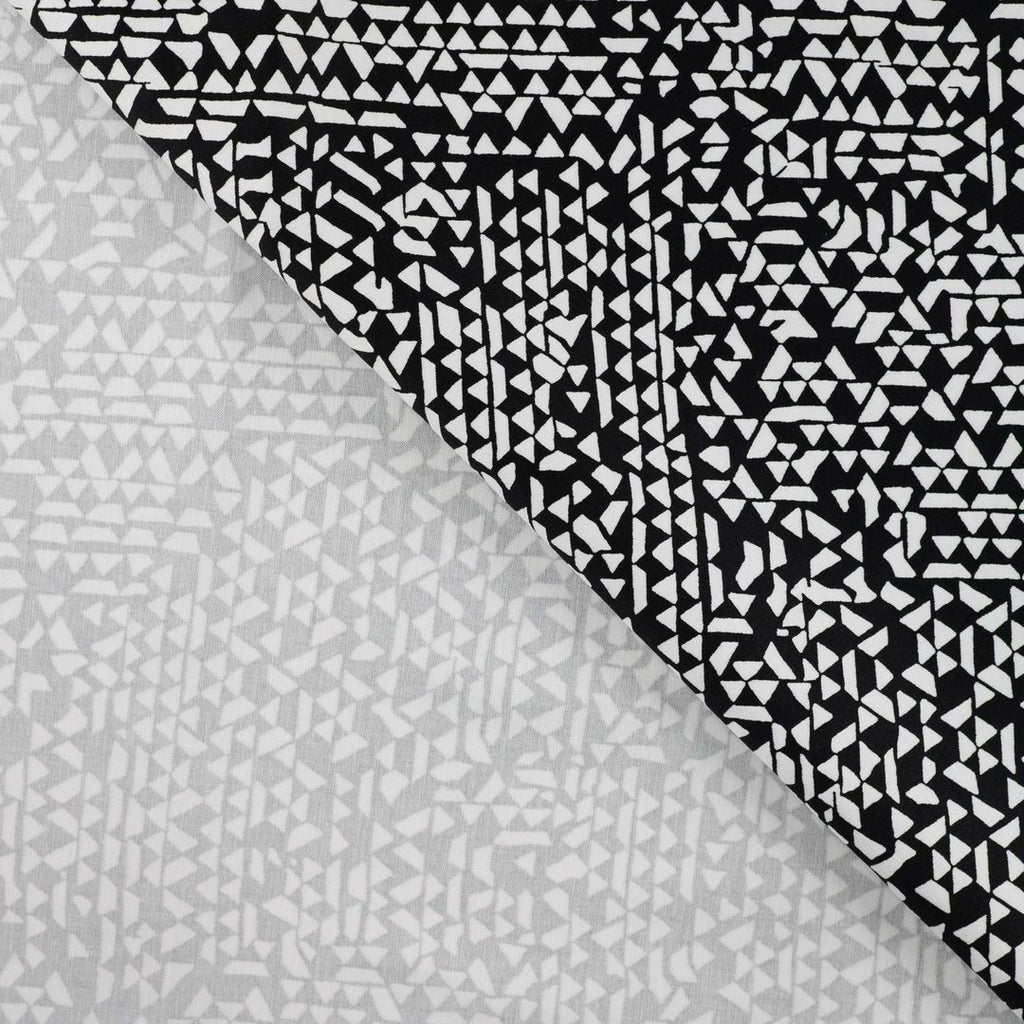 Baumwoll Satin Triangles - schwarz/weiß *Videovorstellung*