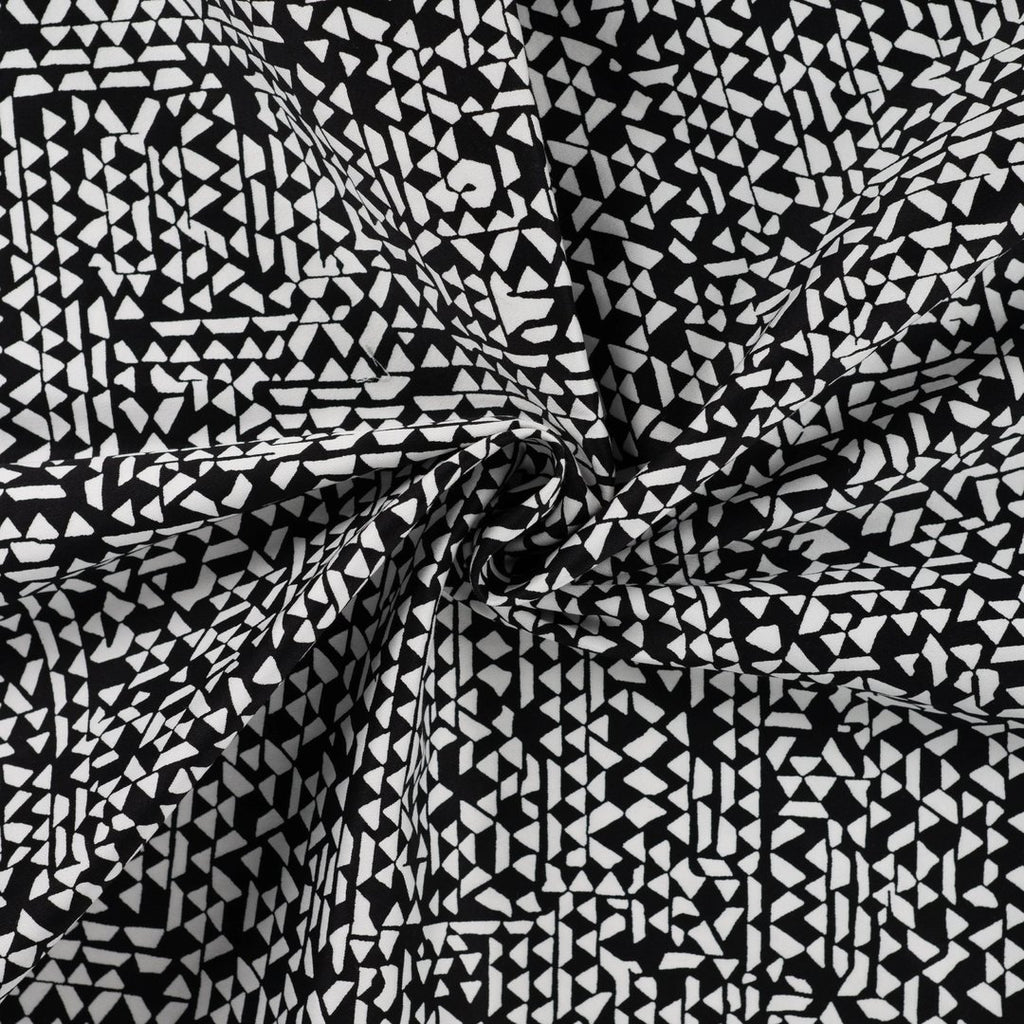 Baumwoll Satin Triangles - schwarz/weiß *Videovorstellung*