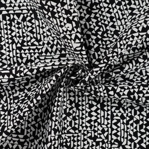Baumwoll Satin Triangles - schwarz/weiß *Videovorstellung*