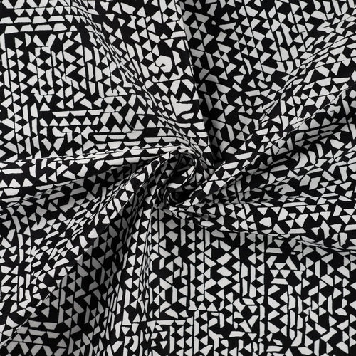 Baumwoll Satin Triangles - schwarz/weiß *Videovorstellung*