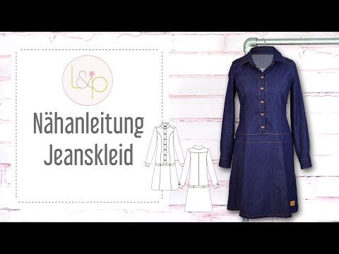 Video-Nähanleitung: Ebook / Schnittmuster lillesol stars No.15 Jeanskleid *mit Video-Nähanleitung*