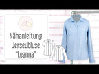 Video-Nähanleitung: Ebook / Schnittmuster lillesol women No.57 Jerseybluse Leanna *mit Video Nähanleitung*