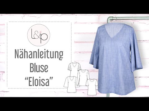 Video-Nähanleitung: Ebook / Schnittmuster lillesol women No.90 Bluse "Eloisa" mit Video-Nähanleitung*