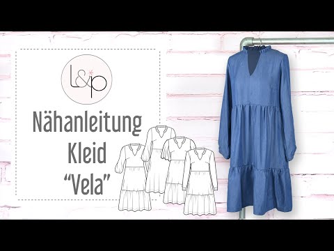 Video-Nähanleitung: Ebook / Schnittmuster lillesol women No.96 Kleid "Vela" * mit Video-Nähanleitung*