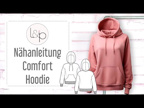Video-Nähanleitung: Ebook / Schnittmuster lillesol basics No.75 Comfort Hoodie " mit A0 + mit Video-Nähanleitu