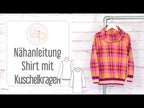 Video-Nähanleitung: Ebook / Schnittmuster lillesol women No.32 Shirt mit Kuschelkragen *mit Video-Nähanleitung