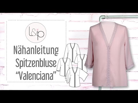 Video-Nähanleitung: Ebook / Schnittmuster lillesol women No.74 Spitzenbluse "Valenciana" *mit Video Nähanleitu