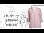 Video-Nähanleitung: Ebook / Schnittmuster lillesol women No.74 Spitzenbluse "Valenciana" *mit Video Nähanleitu