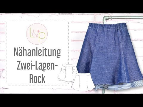 Video-Nähanleitung: Papierschnittmuster lillesol women No.9 Zwei-Lagen-Rock OHNE PAPPVERPACKUNG