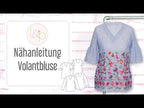 Video-Nähanleitung: Ebook / Schnittmuster lillesol women No.35 Volant-Bluse * mit Video-Nähanleitung *