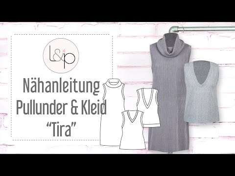 Video-Nähanleitung: Ebook / Schnittmuster lillesol women No.67 Pullunder & Kleid "Tira" *mit Video Nähanleitun