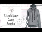 Video-Nähanleitung: Ebook / Schnittmuster lillesol women No.61 Casual Sweater *mit Video Nähanleitung*