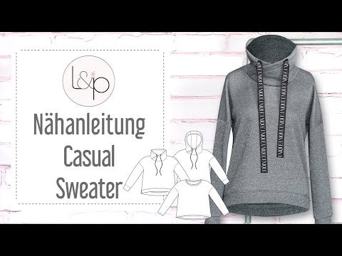 Video-Nähanleitung: Ebook / Schnittmuster lillesol women No.61 Casual Sweater *mit Video Nähanleitung*