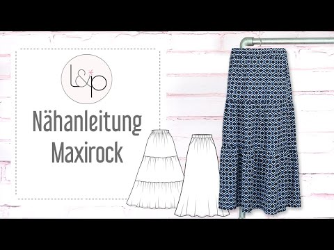 Video-Nähanleitung: Ebook / Schnittmuster lillesol women No.81 Maxirock *mit Video Nähanleitung*