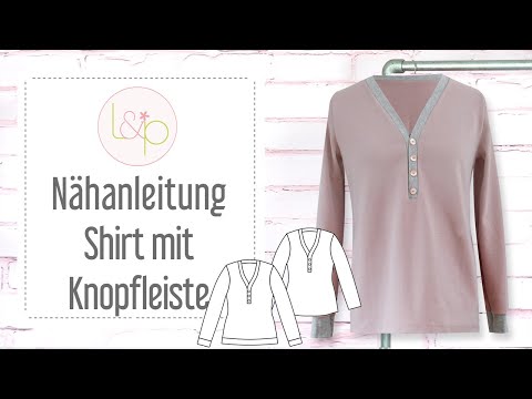 Video-Nähanleitung: Ebook / Schnittmuster lillesol women No.53 Shirt mit Knopfleiste *mit Video Nähanleitung*