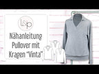 Video-Nähanleitung: Ebook / Schnittmuster lillesol women No.76 Pullover mit Kragen "Vinta" *mit Video Nähanlei
