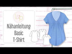 Video-Nähanleitung: Ebook / Schnittmuster lillesol women No.56 Basic T-Shirt *mit Video Nähanleitung*