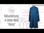 Video-Nähanleitung: Ebook / Schnittmuster lillesol women No.92 A-Linien-Kleid "Alinia" mit Video-Nähanleitung*