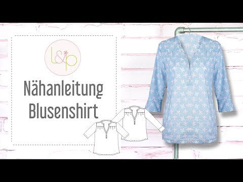 Video-Nähanleitung: Ebook / Schnittmuster lillesol stars No.12 Blusenshirt Webware *mit Video-Nähanleitung*