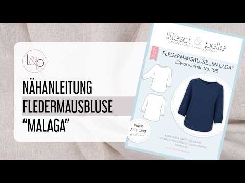 Video-Nähanleitung: Ebook / Schnittmuster lillesol women No.105 Fledermausbluse "Malaga" *mit Video-Nähanleitu