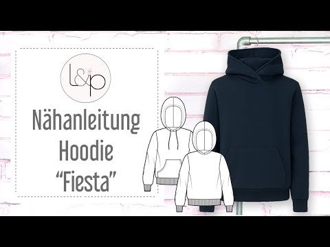 Video-Nähanleitung: Ebook / Schnittmuster lillesol women No100 Hoodie "Fiesta" * mit Video-Nähanleitung*