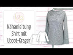 Video-Nähanleitung: Ebook / Schnittmuster lillesol women No.47 Shirt mit Uboot-Kragen *mit Video Nähanleitung*