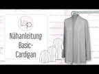 Video-Nähanleitung: Ebook / Schnittmuster lillesol women No.78 Basic-Cardigan *mit Video Nähanleitung*