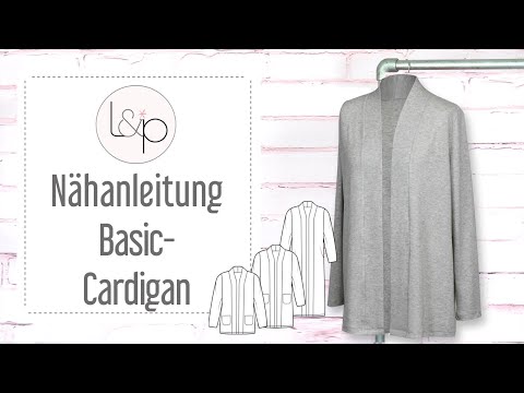 Video-Nähanleitung: Ebook / Schnittmuster lillesol women No.78 Basic-Cardigan *mit Video Nähanleitung*