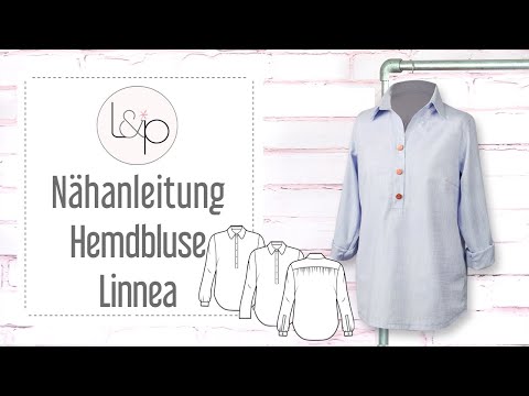 Video-Nähanleitung: Ebook / Schnittmuster lillesol women No.79 Hemdbluse "Linnea" *mit Video Nähanleitung*