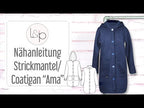 Video-Nähanleitung: Ebook / Schnittmuster lillesol women No.75 Strickmantel/Coatigan "Ama" *mit Video Nähanlei