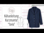 Video-Nähanleitung: Ebook / Schnittmuster lillesol women No.98 Kurzmantel "Tavia" * mit Video-Nähanleitung*