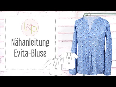 Video-Nähanleitung: Ebook / Schnittmuster lillesol stars No.14 Evita-Bluse *mit Video-Nähanleitung*
