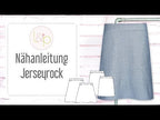 Video-Nähanleitung: Ebook / Schnittmuster lillesol women No.48 Jerseyrock *mit Video Nähanleitung*
