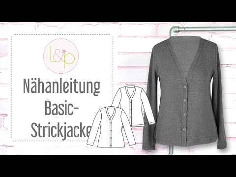 Video-Nähanleitung: Papierschnittmuster lillesol women No.59 Basic-Strickjacke *mit Video-Nähanleitung* ✂✂✂