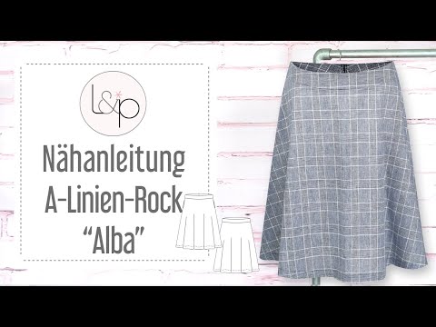 Video-Nähanleitung: Ebook / Schnittmuster lillesol women No.66 A-Linien-Rock "Alba" *mit Video Nähanleitung*