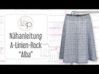 Video-Nähanleitung: Ebook / Schnittmuster lillesol women No.66 A-Linien-Rock "Alba" *mit Video Nähanleitung*