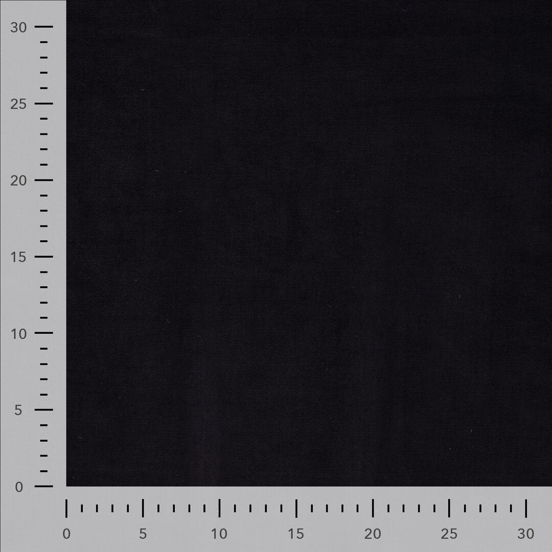 Baumwoll Feincord uni - schwarz