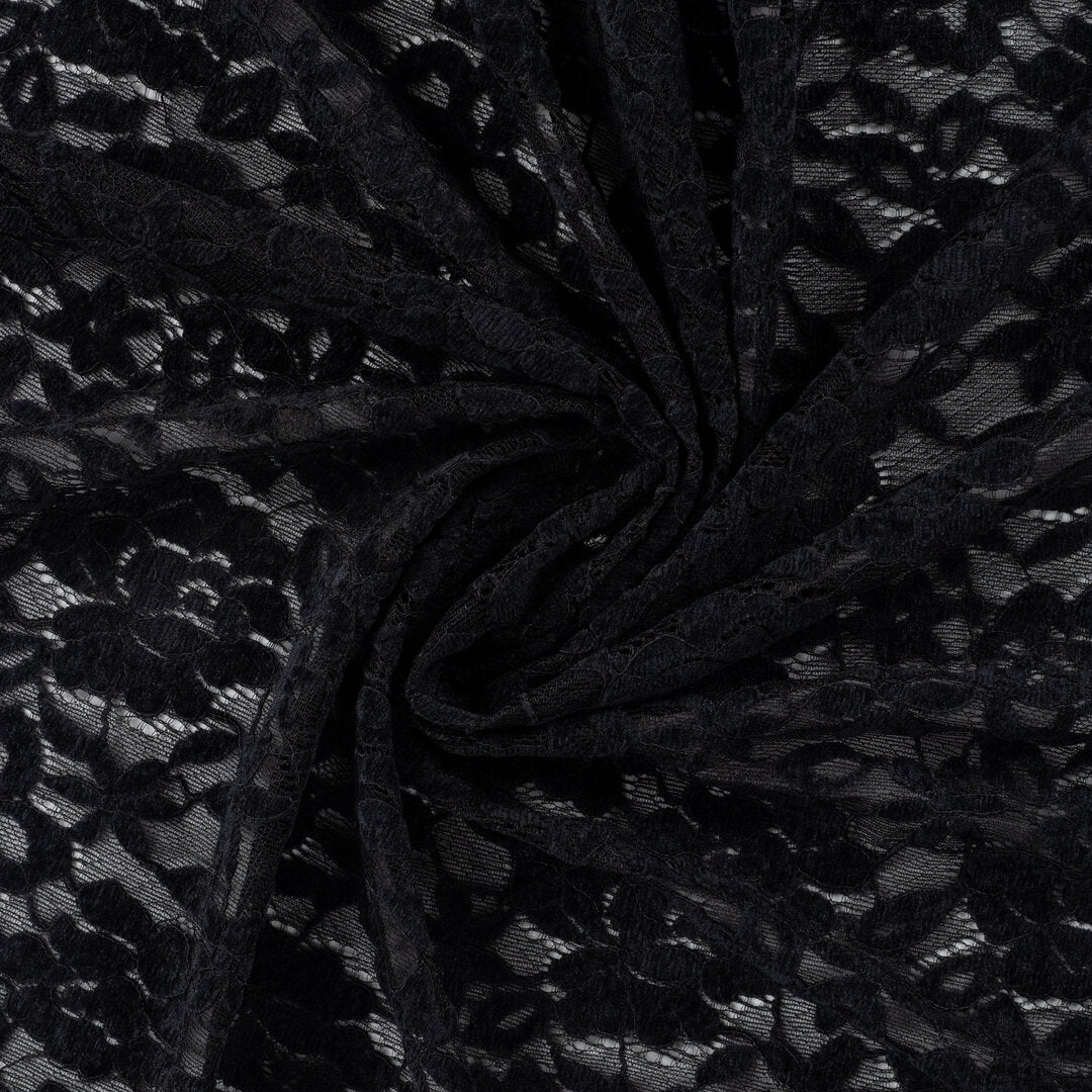 Spitze dehnbar - schwarz