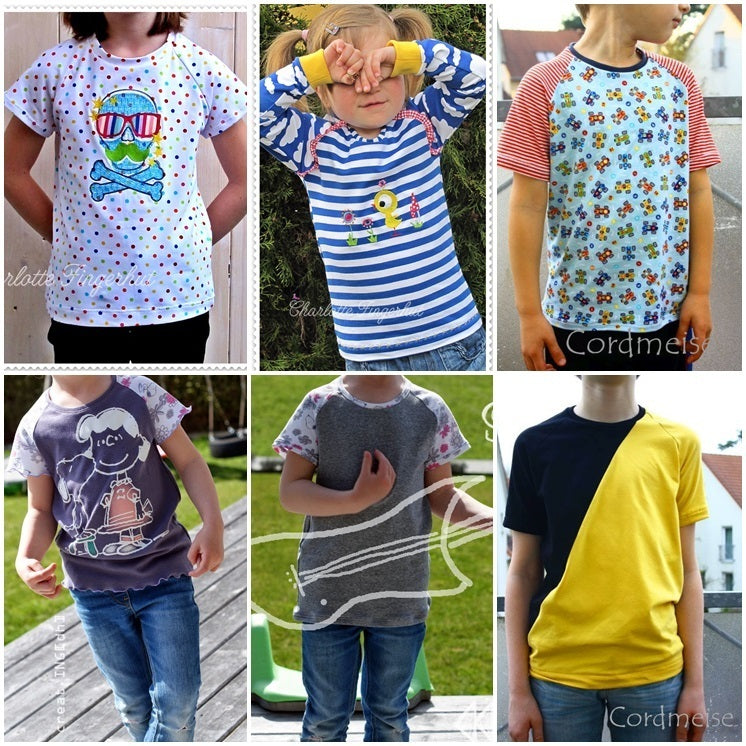 Papierschnittmuster lillesol basics No.29 Raglan-Shirt * mit Video-Nähanleitung * ✂✂✂