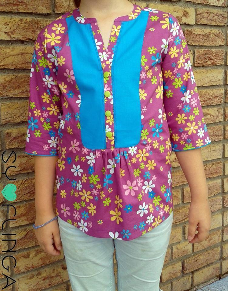 Designbeispiel: lillesol stars No.14 Evita-Bluse