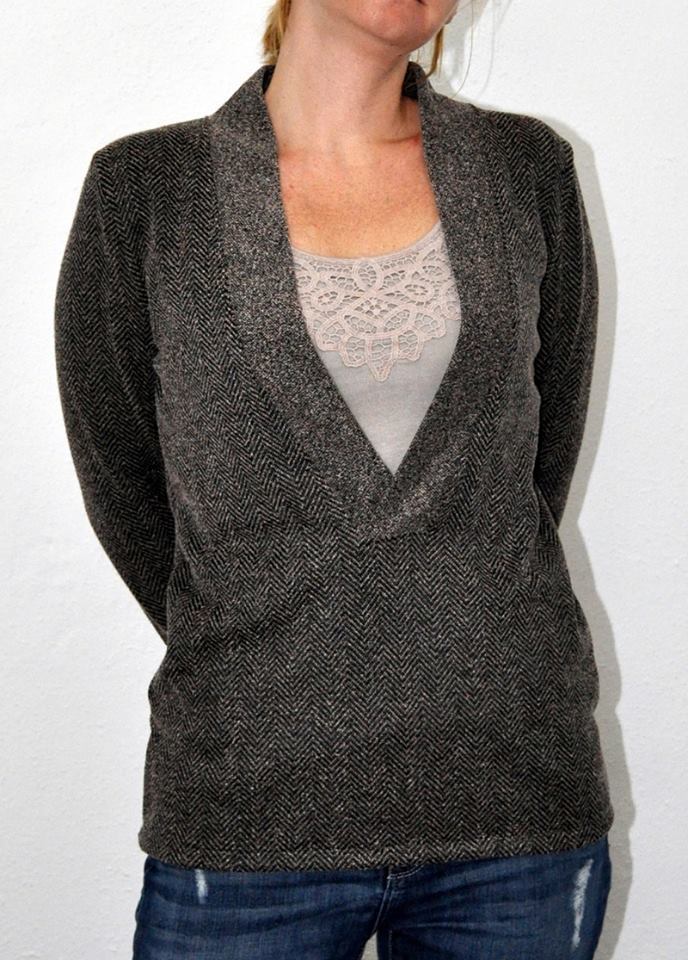 Designbeispiel: lillesol women No.24 Shirt mit V-Ausschnitt