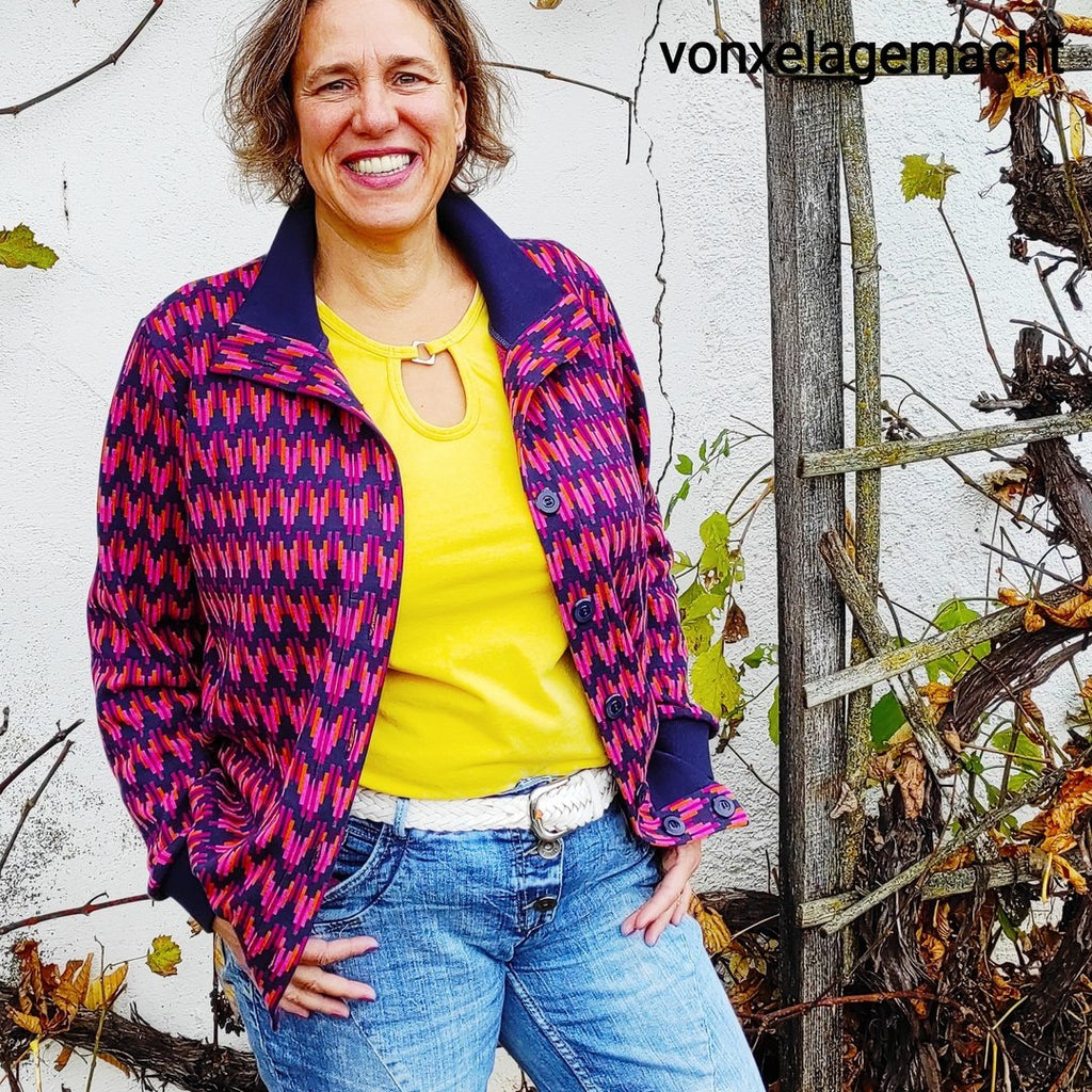 Designbeispiel: lillesol women No.68 Cardigan "Viga" mit Video-Nähanleitung